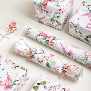 Yarcony Gift <b>Wrapping</b> <b>Paper</b> Roll 17 Inch X 33 Feet Pink Floral Bird Design For Wedding Bridal Shower - Product Image 3