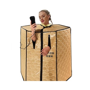 Chambre de sauna à infrarouge lointain en graphène pour la désintoxication corporelle complète, thérapie de beauté, utilisation domestique portable - Product Image 1