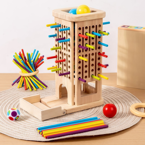 Jeu <span class=keywords><strong>de</strong></span> tirage <span class=keywords><strong>en</strong></span> bois trois-<span class=keywords><strong>en</strong></span>-un pour l'éducation précoce, reconnaissance des couleurs, développement <span class=keywords><strong>de</strong></span> l'intelligence, jeu <span class=keywords><strong>de</strong></span> table parent-enfant - Product Image 6