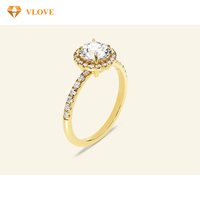 Bague de mariage pour femme en or blanc 14 carats avec diamant de laboratoire VVS D taille ronde 2 carats et alliance éternité mixte en diamants de laboratoire