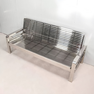 Ensemble de canapés de <span class=keywords><strong>jardin</strong></span> de luxe en acier inoxydable, fauteuils de <span class=keywords><strong>salon</strong></span> d'extérieur, canapés de patio modernes en métal pour usage extérieur - Product Image 5