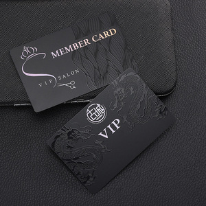 Cartes de membre VIP personnalisées en PVC, gravées au laser, étanches, style moderne et simple, cartes de contrôle d'accès - Product Image 1