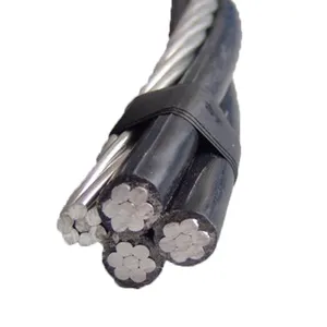 Kabel Drop layanan yang didukung konduktor AAC-ICEA S-76-474 4 Core 35mm kabel ABC