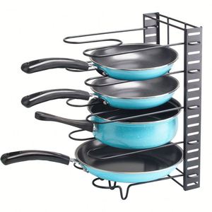 Kitchen Under the Sink Pot Rack Organizer Detachable Pot Cover Rack <b>Pan</b> and Pot Lid Organizer Rack Holder - Product Image 2