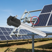 Actionneur linéaire PrimoPal robuste pour tracker solaire, étanche IP66, 24V DC, synchronisé avec capteur à effet Hall