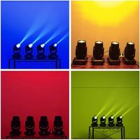 Projecteur de scène professionnel à tête mobile LED 180W avec gobos rotatifs et prisme à 18 facettes pour DJ, club et location événementielle