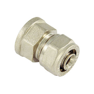 Raccord de compression droit femelle haute pression TIEMME 16x3/4 filetage Bsp en plastique de zinc Ppr HDPE polypropylène lisse - Product Image 1