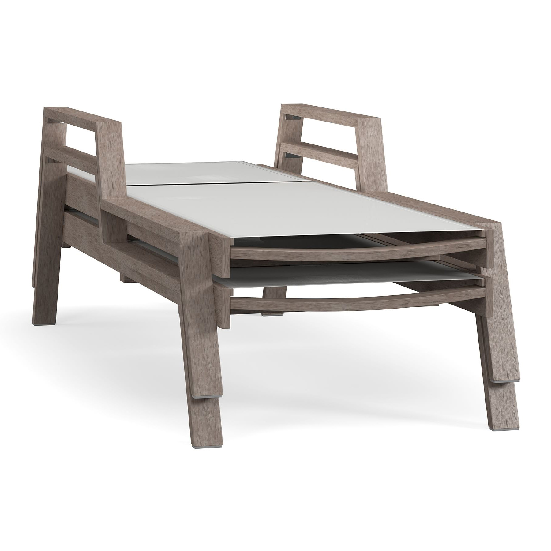 Customized garden furniture patio outdoor chaise lounge teak daybed sun loungers with cushion