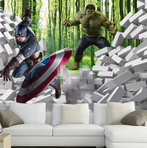 3D <span class=keywords><strong>Hulk</strong></span> superhéroe tema gimnasio mural niños habitación papel pintado impermeable - Product Image 5