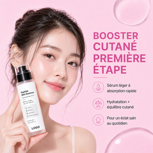 Formule booster à 6 peptides de haute qualité, hydratation rapide, amélioration de la texture rugueuse, uniformisation du teint, essence à l'acide hyaluronique GHK-Cu - Product Image 5