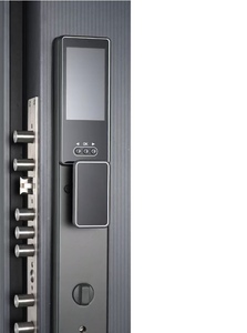 Serrure de <span class=keywords><strong>porte</strong></span> intelligente avec <span class=keywords><strong>interphone</strong></span> robotisé pour <span class=keywords><strong>porte</strong></span> en aluminium, bois, acier, WiFi, application intelligente, reconnaissance faciale, empreinte digitale, mot de passe, données cloud, alliage <span class=keywords><strong>d</strong></span>'aluminium - Product Image 4