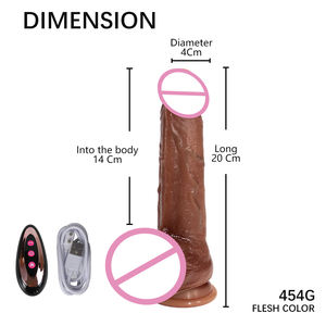 Flüssiges Silikon Realistischer vibrierender <span class=keywords><strong>Penis</strong></span> Ultra weicher künstlicher <span class=keywords><strong>Penis</strong></span> Weibliches Masturbation spielzeug Adult Sex Toy - Product Image 3