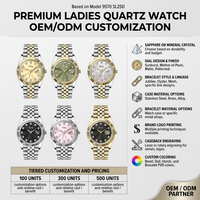 Montre pour femme Scottie Factory avec logo personnalisé 9570, cadran à quartz classique de luxe, personnalisation de marque professionnelle, édition limitée