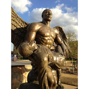 รูปปั้นอัศวินดำสีบรอนซ์ที่ยืนอยู่ที่รูปปั้นสูง8ฟุต - Product Image 4