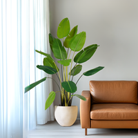 Plantes vertes d'intérieur en matériau PE naturel, palmiers et bananiers en pot, faux bonsaï, décoration intérieure, verdure artificielle d'intérieur
