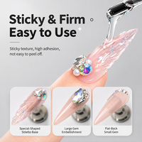 Gel UV Résine Adhésif Fort Sans Essuyage avec Décorations Collantes, Colle Personnalisée pour Strass sur Ongles, Gel UV Sculpture 3D 5D