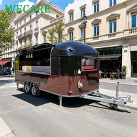 Camion de restauration rapide mobile en acier galvanisé WECARE, entièrement équipé, remorque de cuisine commerciale à double essieu, à vendre