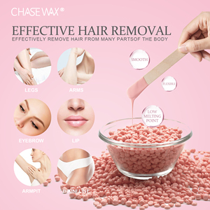 Cire dépilatoire à faible point de fusion 100g Rose poudré Cire dure en grains Cire pour l'épilation des poils - Product Image 3