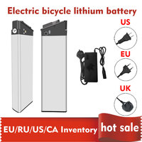 Batería de bicicleta eléctrica, Pila de ion de litio de 36v, 15Ah, tipo pez plateado, 18650 celdas