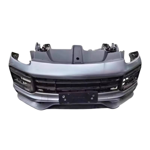 Utilisé pour Porsche <span class=keywords><strong>Cayenne</strong></span> GTS9Y0 9YA Auto Car Bodykit Nose Cut Front Bumper Lip avec Headlights Bumper Replacement - Product Image 3