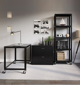 Máy Tính Xách Tay Bảng Thép Ống Máy Tính Xách Tay Đứng Pc Bàn Với Bánh Xe Khung Kim Loại Trên Bánh Xe - Product Image 6