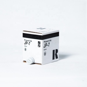 Cartouche d'encre et rouleau de papier maître compatibles HITEK Ricoh JP-7 CPI 10 pour imprimante JP750 JP780, encre noire - Product Image 1