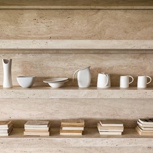 Hot bán tùy chỉnh kích thước navona travertine đá <span class=keywords><strong>Veneer</strong></span> Vanity bệ bồn rửa sao khách sạn dự án đa-sử dụng đá cẩm thạch cho phòng tắm - Product Image 2