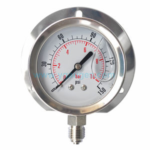 सटीक सस्ते और अच्छी गुणवत्ता सामने निकला हुआ किनारा के साथ तेल भरा दबाव गेज दबाव नापने का यंत्र आपूर्तिकर्ता - Product Image 5