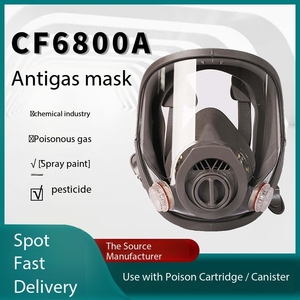 Venta caliente reutilizable 6800 Kn95 máscara de respirador de silicona de cara completa Antigas con filtros dobles - Product Image 3