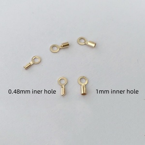 No deslustre GF 14K Gold Filled Crimp End <span class=keywords><strong>Claps</strong></span> para pulsera collar hallazgos de joyería accesorios de joyería DIY - Product Image 4