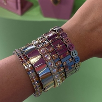 Nouveau style bracelet bracelet étoile coeur conception bracelets élastiques en acier inoxydable ne se fanent pas pour hommes et femmes bijoux de mode