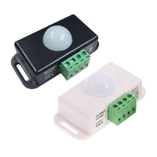 DC 12V 24V 6A PIR Motion Sensor Switch Automatic Adjust Infrared PIR Motion Sensor Detector Switch for LED Strip Light Lamp