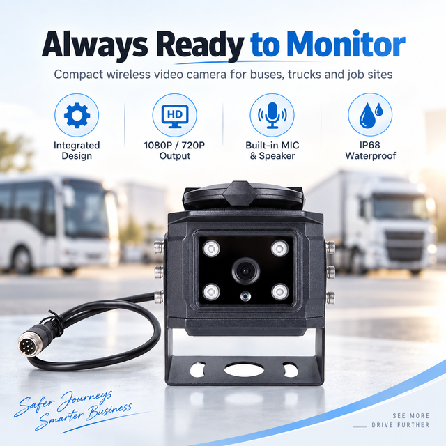 4G SIM Card 1080P Wireless IP Network P2P CCTV Mini Camera System Bus Truck Trailer Excavator Security Vehicle Camera Kit