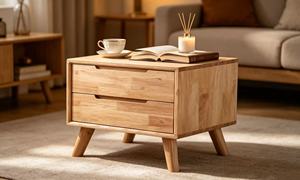 Modern Wood Sideboard with 2 <b>Drawers</b> Midcentury Design <b>Storage</b> Cabinet <b>for</b> Living Room Home Furniture - Product Image 6