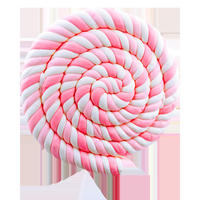 Sucettes géantes en forme de spirale de dessin animé en gros, sucettes en coton sucré