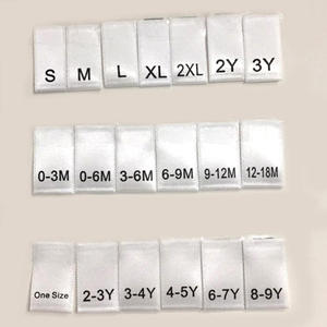 S M L XL XXL XXXL Neck Size Label <b>Tags</b> Woven Label <b>Tag</b> for Garments Clothing Labels Size <b>Tags</b> - Product Image 2