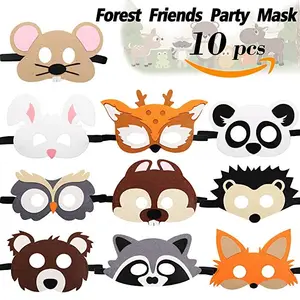 Forest Friends Merasa Anak-anak Hewan Masker untuk Ulang Tahun Pesta Nikmat Dress-Up Kostum Anak Cosplay Masker Mata