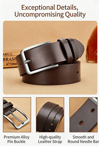 Cinturón de Cuero Genuino Personalizado con Hebilla de Lujo, Impresión Bajo Demanda, Regalos para el Día del Padre, Cinturón de Diseñador para Hombre - Product Image 6