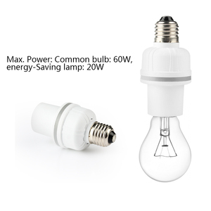 60W nhựa vít loại hoàng hôn để bình minh điều khiển ánh sáng cảm biến bóng đèn chủ đèn ổ cắm - Product Image 3