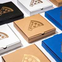 Vente en gros de boîtes à pizza en carton ondulé de 6, 7, 8, 10, 12, 14 pouces, emballage alimentaire personnalisé, Caja Para Pizza Box pour pizza