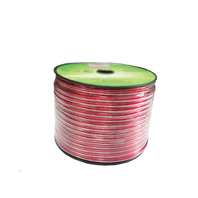 Transparent Red Speaker Lead Wire Cable 100meter in Roll