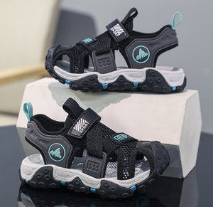 รองเท้าแตะน้ำหนักเบาสำหรับเด็กสำหรับเด็กชายและเด็กหญิง รองเท้าแตะแบบเปิดนิ้วเท้าระบายอากาศได้ดีและกันลื่นสำหรับเด็ก - Product Image 3