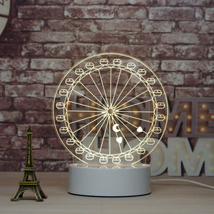 Patrón personalizado lámpara de 3D ilusión lámpara de mesa para la decoración de la casa LED lámpara luz de la noche - Product Image 3
