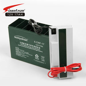 12V17AH 와이어 리드 12 볼트 AgM 태양풍 에너지 저장 배터리 충전식 12 V 17ah UPS 리튬 이온 배터리 팩 - Product Image 2
