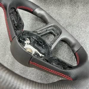 Volante Sportivo in Pelle/Suede/Fibra di Carbonio per <span class=keywords><strong>Audi</strong></span> B8/B8.5/B9, 3/4 Razze, 380mm, Compatibile con A3/A4/A5/Q5/Q7/Q8 <span class=keywords><strong>TT</strong></span> R8 - Product Image 4