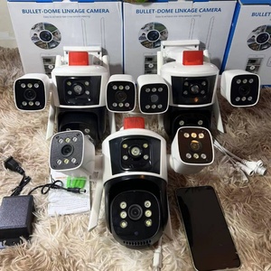 Caméra de surveillance de sécurité IP PTZ sans fil Wi-Fi à trois objectifs, vision nocturne couleur UHD, pour extérieur et intérieur - Product Image 1