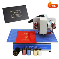 Kleine automatische digitale hot foil stamping machine voor op het bureau, folieprintmachine, mini hot foil stamping machine