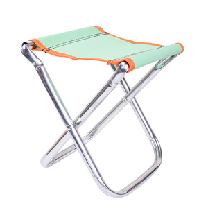 Portable Folding Metal Stool With Fabric Seat Outdoor Garden Chair Small Travel <b>Bench</b> Rectangular Shape Lightweight <b>Foldable</b> - Product Image 5