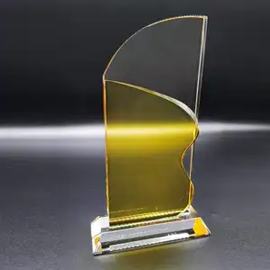 Wholesale K9 Blank Crystal Trophy Reward Customized 3d Laser Carved Crystal Glass Trophy