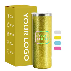 Nuevo Estilo, Botella de Agua Aislada de Doble Pared con Brillo Personalizable, Vasos Delgados de Acero Inoxidable para Vino - Product Image 1